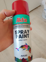 Акриловая аэрозольная краска Akfix Spray Paint, 400 мл, RAL 3002, карминово-красная #71, Аркадий М.