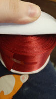 Лента атласная 50 мм * уп 27 м, цвет бордовый, упаковочная для подарков, шитья и рукоделия #62, Наталья О.