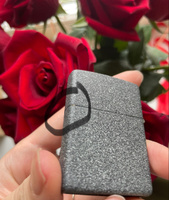 Зажигалка бензиновая ZIPPO 211 Classic Iron Stone, серая, матовая, подарочная коробка #46, Анастасия М.