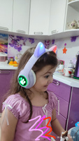 Наушники беспроводные с ушками , светящиеся детские наушники STN-28 RUS, Bluetooth наушники для девочек, для мальчиков, наушники с ушками кошки #18, Алла В.