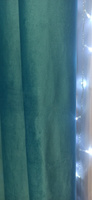 Комплект штор бархат на люверсах 300 х 240 см для комнаты на окна, портьеры на кухню, спальню, в гостиную, в зал блэкаут 60%, цвет Бирюзово-синий, ширина каждого полотна 150 высота 240 #8, Ольга Б.
