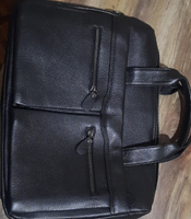Мужская сумка портфель из натуральной кожи черная 39х27х7 см #7, Екатерина С.
