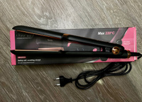 Выпрямитель для волос / профессиональный утюжок для выпрямления волос и укладки с турмалиновым покрытием / розовый #2, Валерия А.