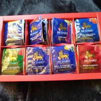 Чай в пакетиках Richard "ROYAL GARDENS TEA ASSORTMENT. Красный" в подарочной упаковке, ассорти 8 вкусов, ароматизированный- 40 пакетиков #54, Василиса К.