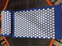 Аппликатор Кузнецова тибетский акупунктурный коврик с иголками для спины. Массажный набор (аппликатор, подушка, сумка). Игольчатый валик для массажа ног, шеи синий. #4, Татьяна В.