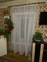 Curtain & Textile Тюль высота 210 см, ширина 250 см, крепление - Лента, Белый #94, Юлия А.