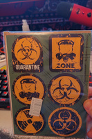 Гранжевые стикеры Biohazard и наклейки Радиация с эффектом царапин и и грязи в стиле сталкер, зомби и апокалипсис #2, Максим С.