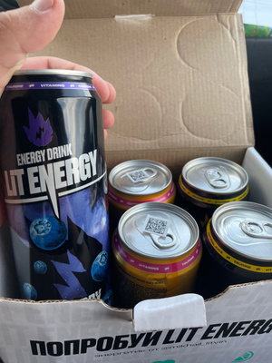 LIT ENERGY Энергетики в банках набор 6 шт. х 450 мл вкус МИКС - купить ...