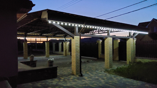 Белт-лайт 10 м, черный, 25 патронов Е27, шаг 40 см, IP65 (без вилки ...