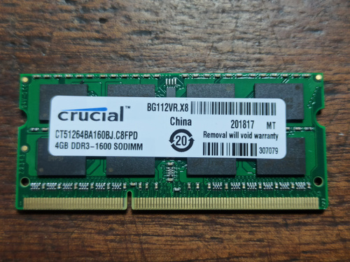 Модуль оперативной памяти Crucial DDR3 1600 МГц для ноутбука8 ГБ ...