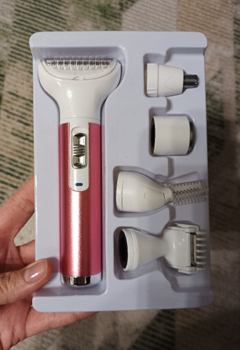 Триммер женский для зоны бикини, бровей и лица с 5 насадками - купить с ...