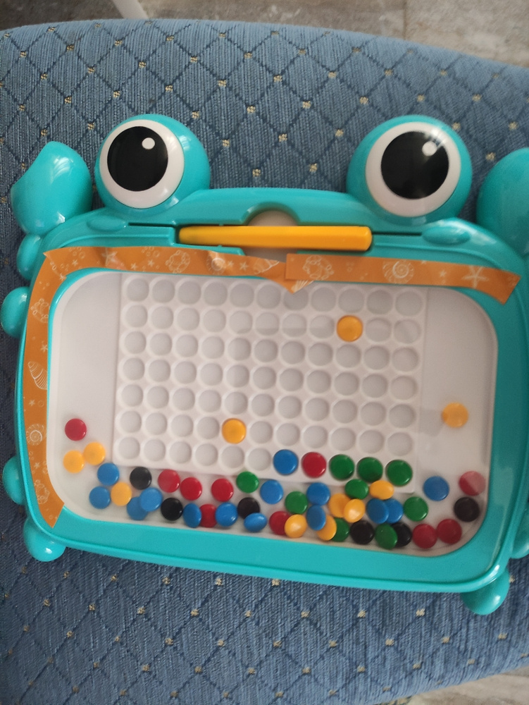 Развивающий магнитный планшет "Веселый краб",Магнитная цветная доска ...