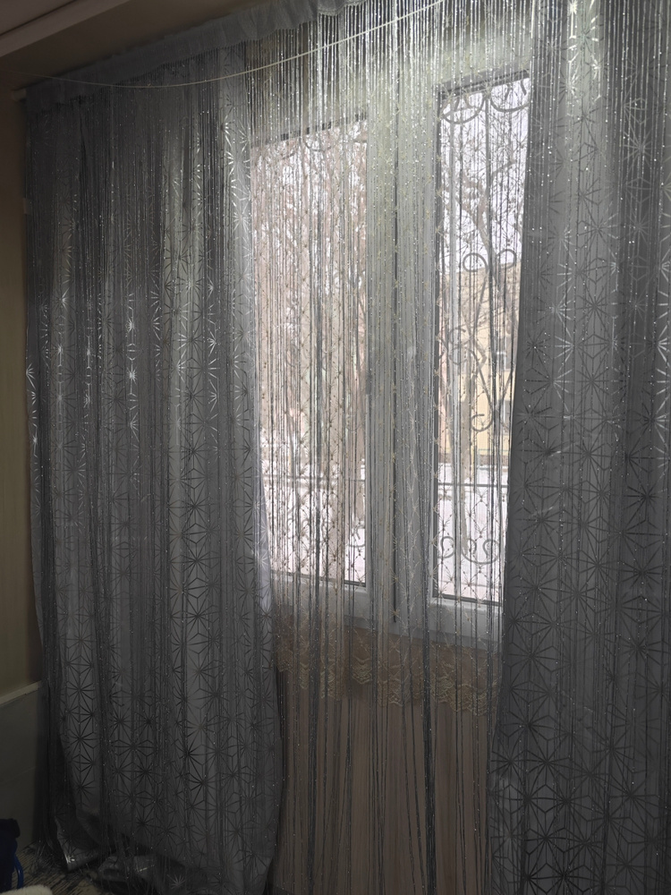 Комплект портьер Semiena блэкаут , 270х150см, серебристый марокканский ...