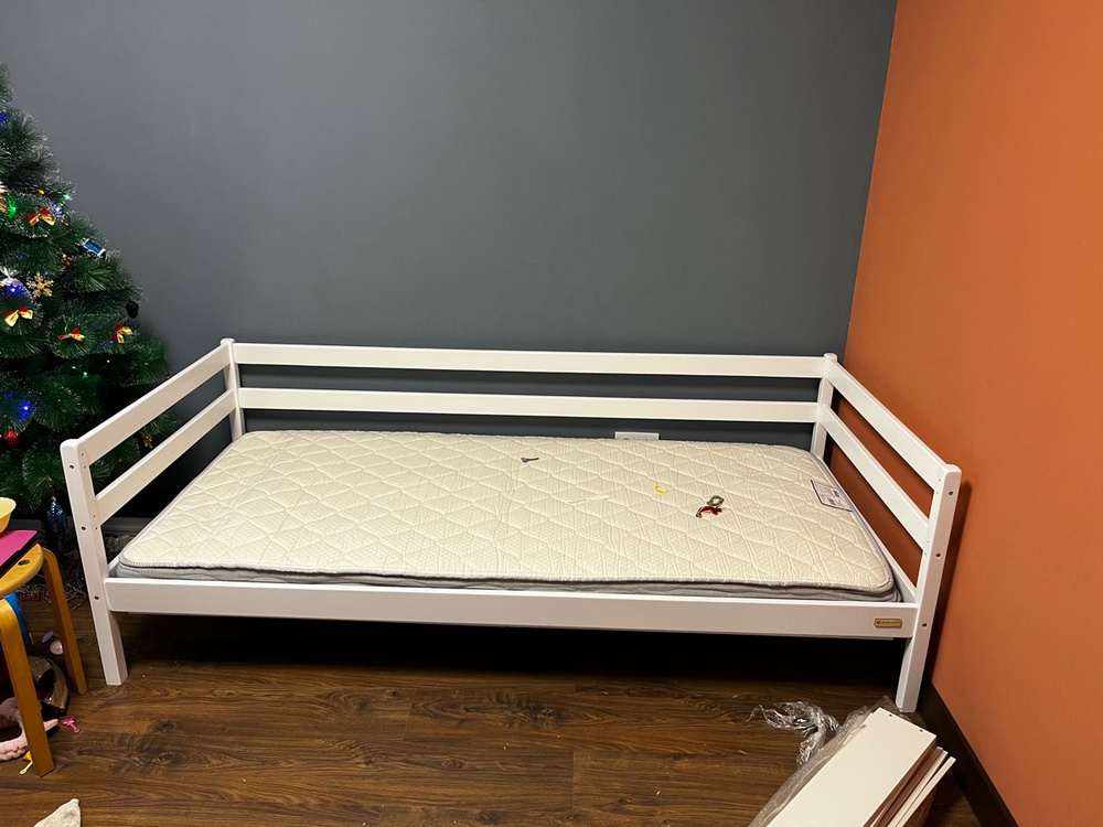 Кровать детская 160х80 с ящиками, с бортиком и матрасом от 3 лет ...