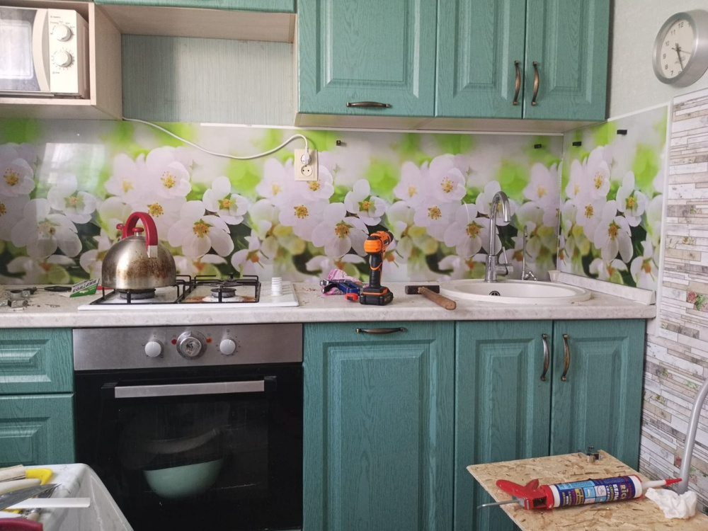 Фартук кухонный настенный ПВХ влагостойкий. Интерьерная панель для ...