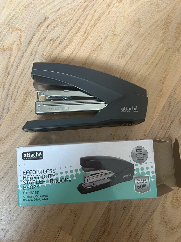 Степлер канцелярский Attache Selection, большой, мощный, скобы № 24/6 ...