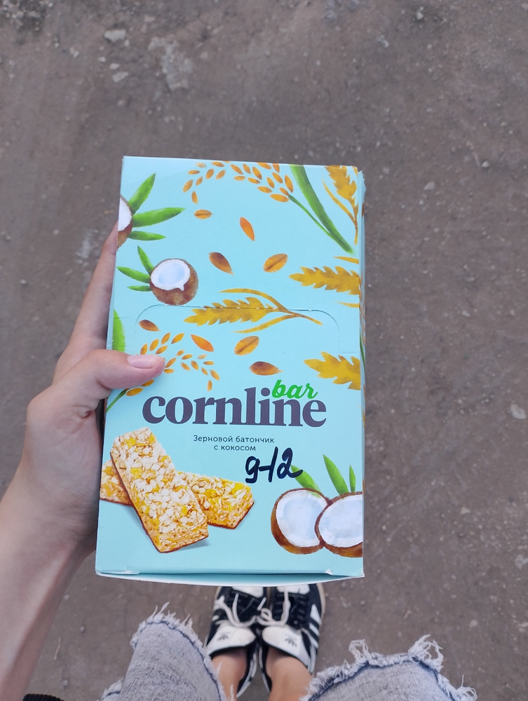 Корнлайн / Cornline, кокос батончик, 30 г / 18 шт - купить с доставкой ...