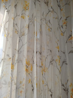 Curtain & Textile Тюль высота 260 см, ширина 400 см, крепление - Лента, Жёлтая сакура #146, Ольга И.