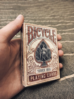 Игральные карты Bicycle Vintage 1900 (маркированные, состаренные), красные, 1 колода #24, Никита Б.