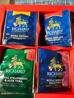 Чай в пакетиках Richard "ROYAL GARDENS TEA ASSORTMENT. Красный" в подарочной упаковке, ассорти 8 вкусов, ароматизированный- 40 пакетиков #52, Ирина Б.