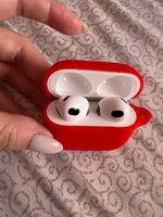 Силиконовый чехол для наушников AirPods 3 с карабином, Аирподс 3, Красный #22, Светлана П.