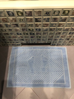 Полотенце-коврик махровое для ног TM TEXTILE 50x70 голубой 104, 1шт.,плотность 700 #85, Ольга Т.