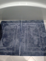 Коврик для ванной и туалет 60х90 см из микрофибры Эйвинд Master House синий #3, Лариса Г.