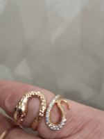 Кольцо "Змея" в золоте с цирконами, Xuping Jewelry #5, Светлана П.