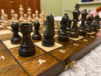Шахматы деревянные большие утяжеленные Турнирные, доска 48х48 см, гроссмейстерские с утяжелением, подарочные настольные игры, подарок мужчине мужу папе, парню, сыну #1, Сумида Е.