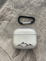 Чехол для наушников AirPods 3 ( на Аирподс 3 ) силиконовый прозрачный с принтом "Горы" #27, Александр В.