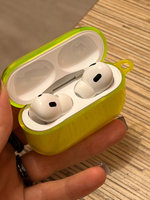 Чехол для AirPods Pro 2 с карабином, желтый полупрозрачный #62, Ксения Л