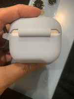 Силиконовый чехол для наушников AirPods 3 с карабином / Аирподс 3 / Голубой #32, Людмила Д.