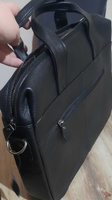 Мужская сумка портфель из натуральной кожи черная 39х27х7 см #4, Екатерина С.