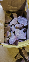 Камни для бани Малиновый кварцит колотый, фракция 7-15 см, из малинового кварцита, коробка 20 кг #8, Алексей П.
