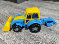 Синий трактор с ковшом машинка строительная детская #8, Александр А.