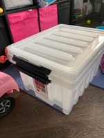 Система хранения вещей RoxBox 36 л, ящик пластиковый с крышкой и клипсами, коробка , прозрачный, 25x39x50 см, 2 шт #117, Наталья П.