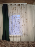 Curtain & Textile Тюль высота 140 см, ширина 150 см, крепление - Лента, Белый,светло-коричневый #49, Ирина Т.