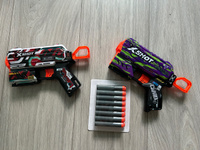 Подарочный набор для мальчика, 2 бластера ZURU X-Shot Skins Flux Dart Blaster 2 Pack +16 мягких пуль, подарки на новый год 2025, 3+, 36534 #10, Наталья В.