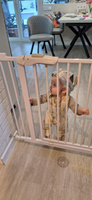 Ворота безопасности для детей XY-009 барьер-калитка  для дверного и лестничного проема, защитное ограждение для лестницы Baby Safe 75-85 см. белый #3, Подборнов Алексей