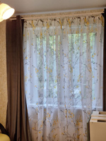 Curtain & Textile Тюль высота 240 см, ширина 200 см, крепление - Лента, Жёлтая сакура #70, Татьяна С.