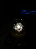 Декоративный интерьерный светильник VINETTY - лампа ночник 6см "Стеклянный Шар Млечный путь" #38, Теренник Е.