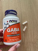 Now Foods GABA, ГАБА Гамма-Аминомасляная Кислота (ГАМК) 750 мг - 100 капсул #2, Елена К.