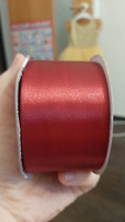 Лента атласная 50 мм * уп 27 м, цвет бордовый, упаковочная для подарков, шитья и рукоделия #63, Наталья О.