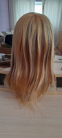 Учебная голова манекен / Болванка для причесок San Valero Лили / Инструмент кукла для парикмахера с натуральными волосами + штатив #7, Виктория С.