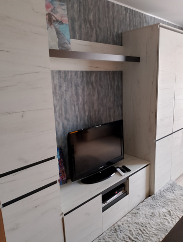 Модульная стенка Гретта Памир для гостиной и студии белая, комплект ...