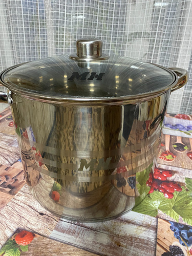 Кастрюля Нержавейка, Сталь, Хромированная поверхность, 10 л - купить по ...