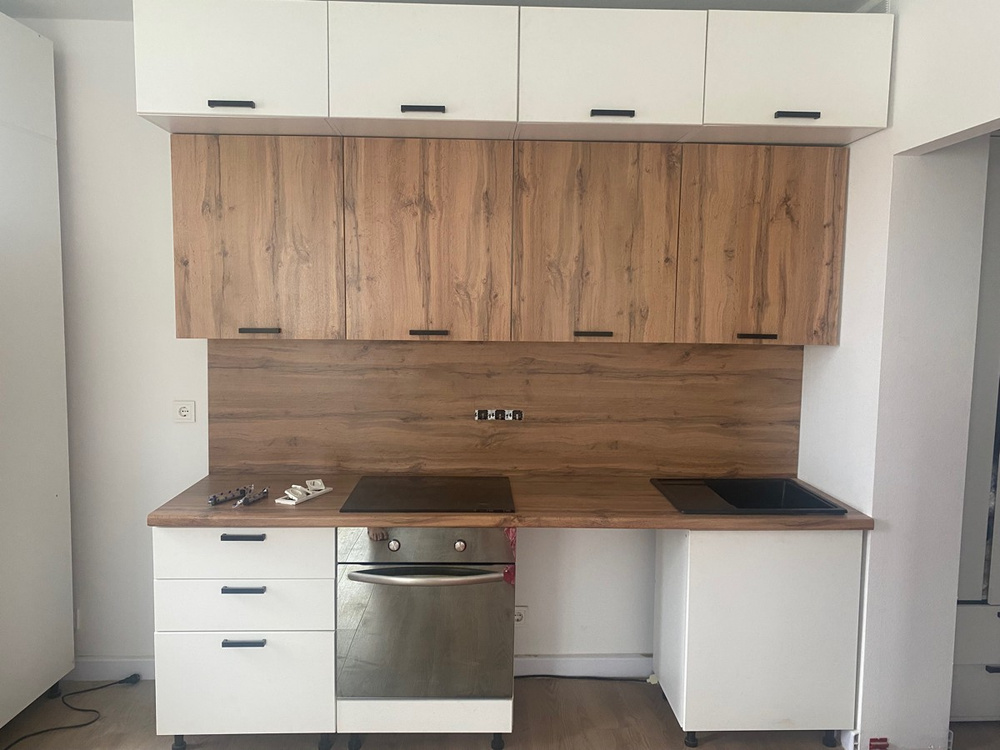 Кухонный гарнитур Миксы 3.0м МДФ, Белый софт/ Графит софт купить по ...