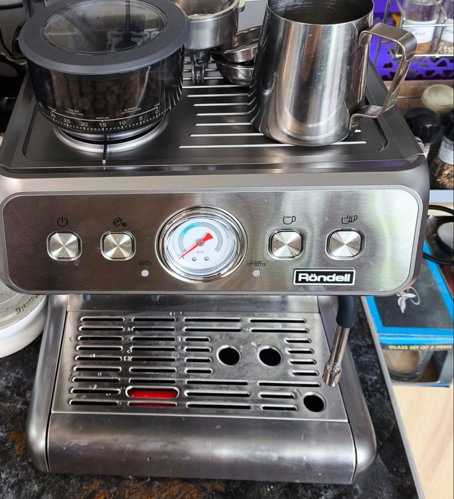 Автоматическая кофемашина Rondell RDE-1105, серый купить по выгодной ...