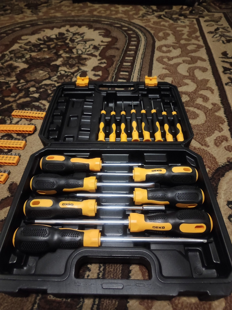 Набор профессиональных отверток и бит DEKO DKMT65 (65 предметов ...