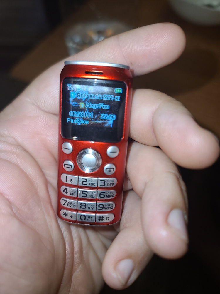 Мини телефон / Маленький нано телефон K8, кнопочный с камерой, Белый ...